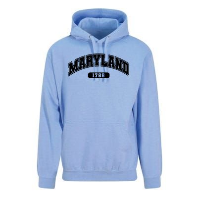 Maryland Collegiate Style 1788 Unisex Surf Hoodie