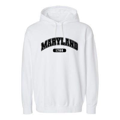 Maryland Collegiate Style 1788 Garment-Dyed Fleece Hoodie