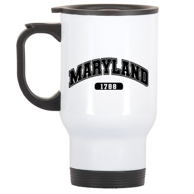 Maryland Collegiate Style 1788 Stainless Steel Travel Mug