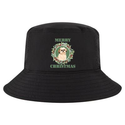 Merry Christmas Shih Tzu Great Gift Cool Comfort Performance Bucket Hat