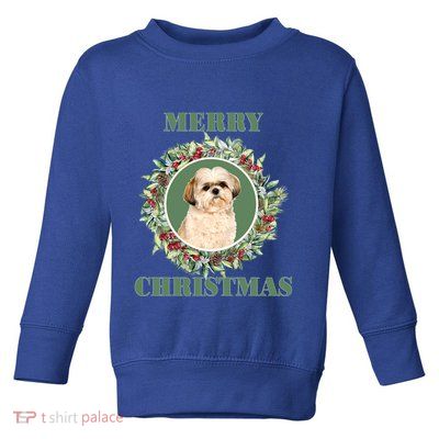 Merry Christmas Shih Tzu Great Gift Toddler Sweatshirt