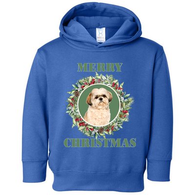 Merry Christmas Shih Tzu Great Gift Toddler Hoodie