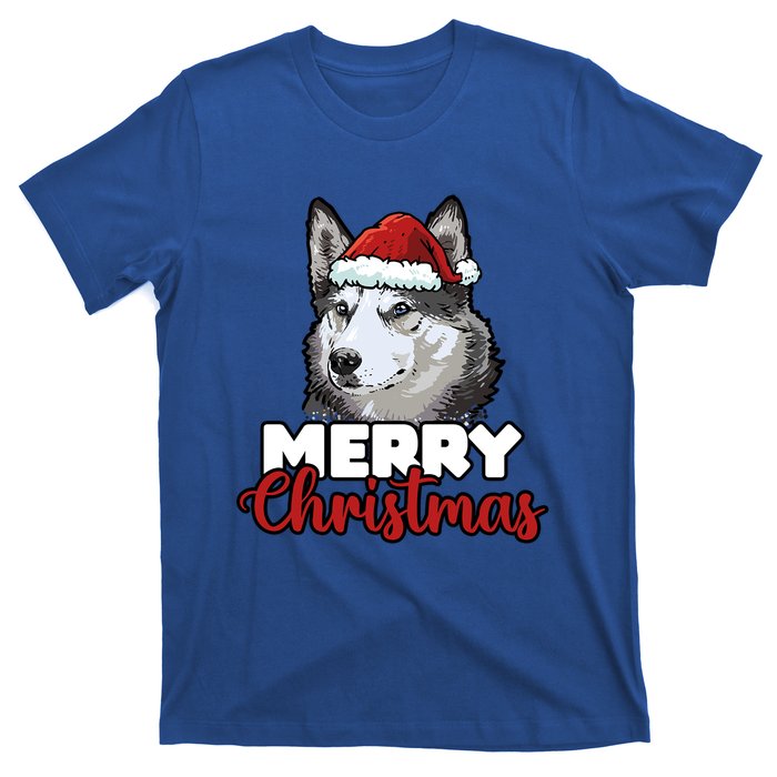 Merry Christmas Siberian Husky Dog Lover Gift T-Shirt