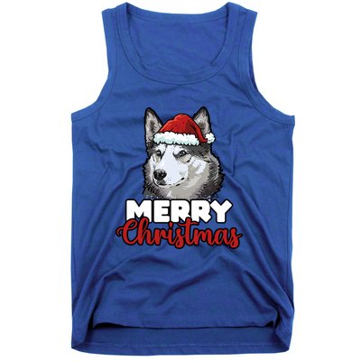 Merry Christmas Siberian Husky Dog Lover Gift Tank Top