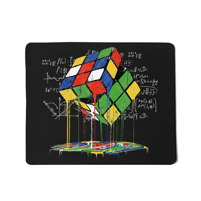 Melting Cube Speed Cubing Vintage Puzzle Mousepad