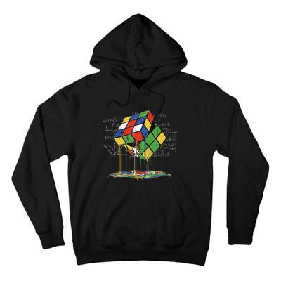 Melting Cube Speed Cubing Vintage Puzzle Tall Hoodie