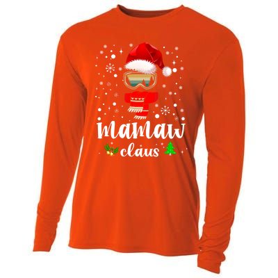 Mamaw Claus Santa Claus Funny Xmas Gift For Mom Grandma Gift Cooling Performance Long Sleeve Crew