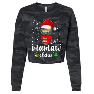 Mamaw Claus Santa Claus Funny Xmas Gift For Mom Grandma Gift Cropped Pullover Crew