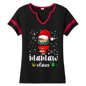 Mamaw Claus Santa Claus Funny Xmas Gift For Mom Grandma Gift Ladies Halftime Notch Neck Tee