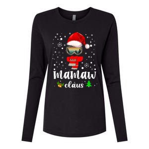 Mamaw Claus Santa Claus Funny Xmas Gift For Mom Grandma Gift Womens Cotton Relaxed Long Sleeve T-Shirt