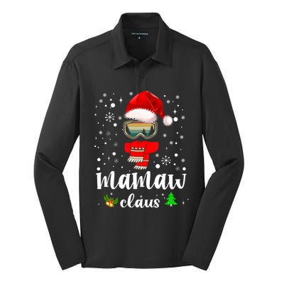 Mamaw Claus Santa Claus Funny Xmas Gift For Mom Grandma Gift Silk Touch Performance Long Sleeve Polo