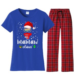 Mamaw Claus Santa Claus Funny Xmas Gift For Mom Grandma Gift Women's Flannel Pajama Set