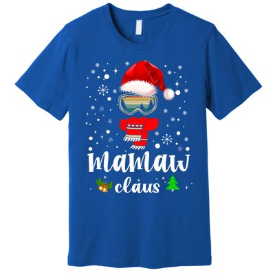 Mamaw Claus Santa Claus Funny Xmas Gift For Mom Grandma Gift Premium T-Shirt