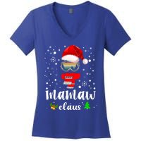 Mamaw Claus Santa Claus Funny Xmas Gift For Mom Grandma Gift Women's V-Neck T-Shirt