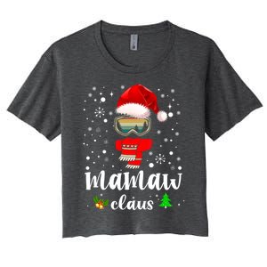 Mamaw Claus Santa Claus Funny Xmas Gift For Mom Grandma Gift Women's Crop Top Tee