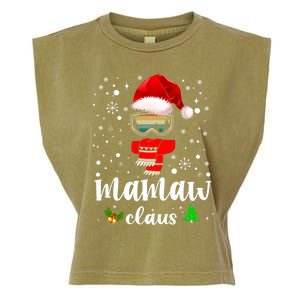 Mamaw Claus Santa Claus Funny Xmas Gift For Mom Grandma Gift Garment-Dyed Women's Muscle Tee