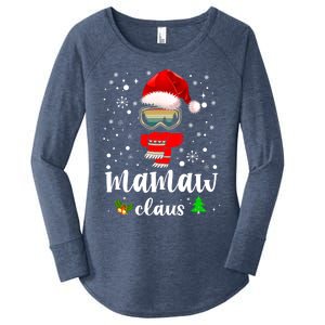 Mamaw Claus Santa Claus Funny Xmas Gift For Mom Grandma Gift Women's Perfect Tri Tunic Long Sleeve Shirt