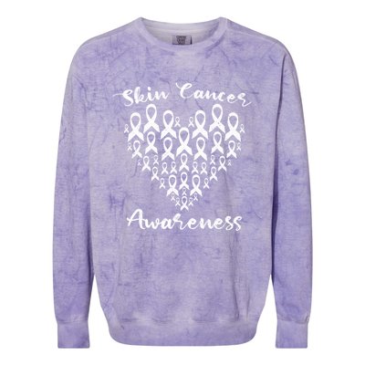 Melanoma Cancer Survivor Gift Skin Cancer Awareness Gift Colorblast Crewneck Sweatshirt