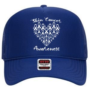 Melanoma Cancer Survivor Gift Skin Cancer Awareness Gift High Crown Mesh Back Trucker Hat