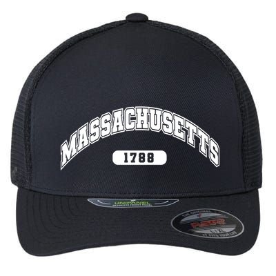 Massachusetts Collegiate Style 1788 Flexfit Unipanel Trucker Cap