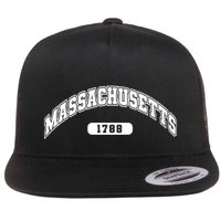 Massachusetts Collegiate Style 1788 Flat Bill Trucker Hat