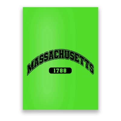 Massachusetts Collegiate Style 1788 Poster