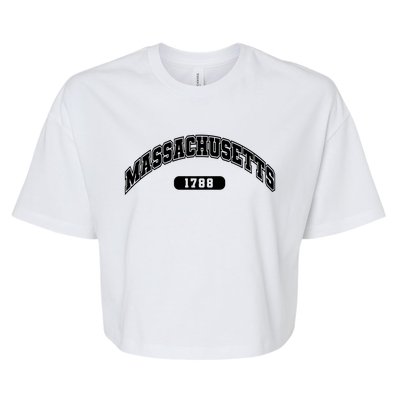 Massachusetts Collegiate Style 1788 Bella+Canvas Jersey Crop Tee