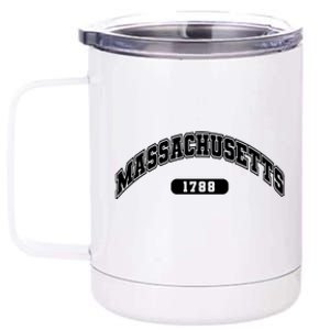 Massachusetts Collegiate Style 1788 12 oz Stainless Steel Tumbler Cup