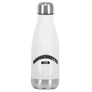 Massachusetts Collegiate Style 1788 Stainless Steel Insulated Water Bottle