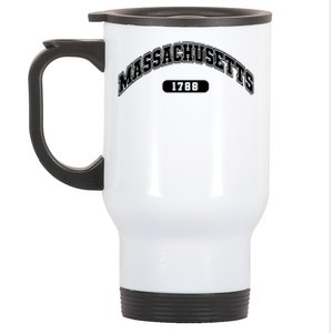 Massachusetts Collegiate Style 1788 Stainless Steel Travel Mug