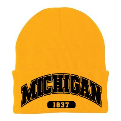 Michigan Collegiate Style 1837 Knit Cap Winter Beanie