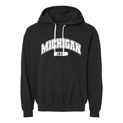 Michigan Collegiate Style 1837 Garment-Dyed Fleece Hoodie