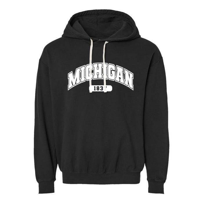 Michigan Collegiate Style 1837 Garment-Dyed Fleece Hoodie