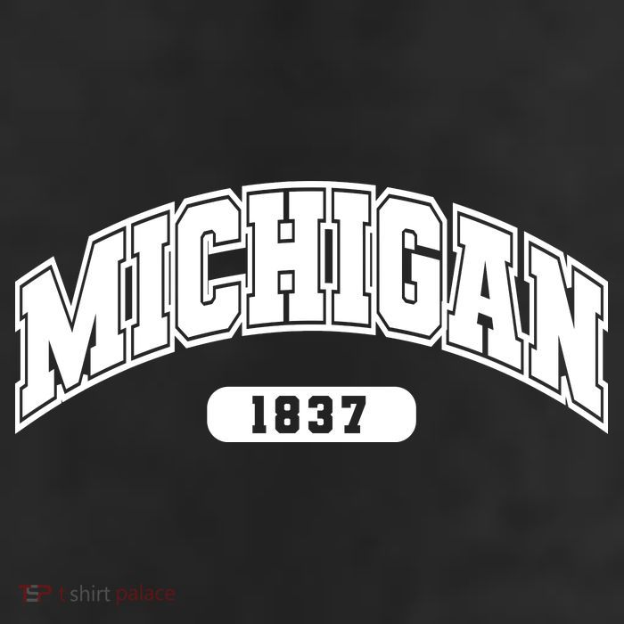 Michigan Collegiate Style 1837 7 Panel Mesh Trucker Snapback Hat
