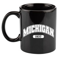 Michigan Collegiate Style 1837 11oz C Handle Ceramic Mug