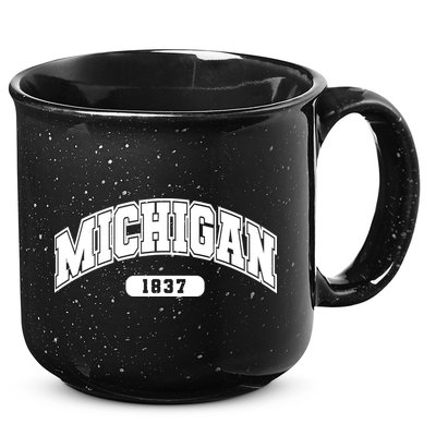 Michigan Collegiate Style 1837 15oz Campfire Ceramic Mug