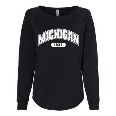 Michigan Collegiate Style 1837 Womens California Wash Sweatshirt