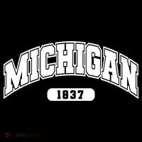 Michigan Collegiate Style 1837 Cropped Pullover Crew