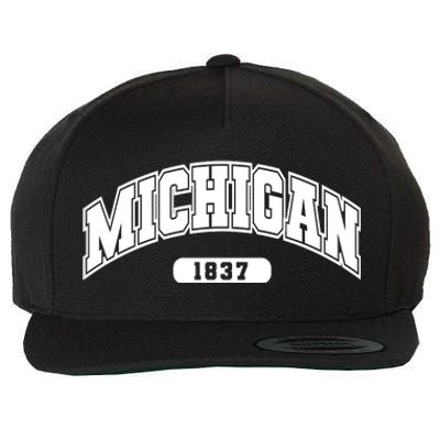 Michigan Collegiate Style 1837 Wool Snapback Cap