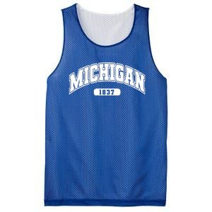 Michigan Collegiate Style 1837 Mesh Reversible Basketball Jersey Tank