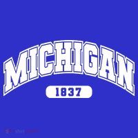 Michigan Collegiate Style 1837 Poster