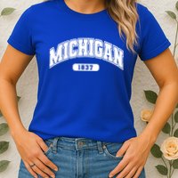 Michigan Collegiate Style 1837 Womens T-Shirt