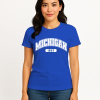 Michigan Collegiate Style 1837 Womens T-Shirt