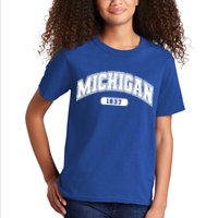 Michigan Collegiate Style 1837 Kids T-Shirt