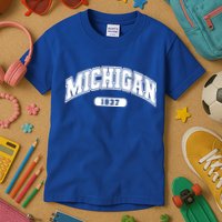 Michigan Collegiate Style 1837 Kids T-Shirt