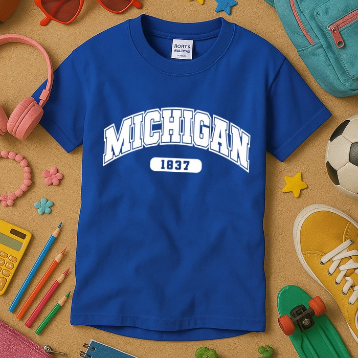 Michigan Collegiate Style 1837 Kids T-Shirt