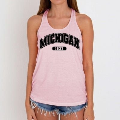 Michigan Collegiate Style 1837 Women's Knotted Racerback Tank