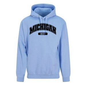 Michigan Collegiate Style 1837 Unisex Surf Hoodie