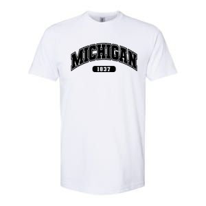 Michigan Collegiate Style 1837 Softstyle CVC T-Shirt