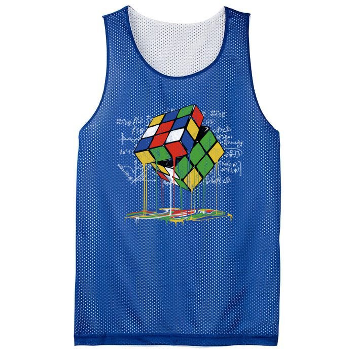 Melting Cube Speed Cubing Vintage Puzzle Math Gift Mesh Reversible Basketball Jersey Tank